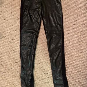 Black pleather leggings
